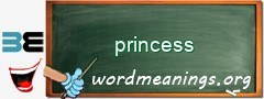 WordMeaning blackboard for princess